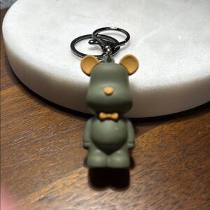 Khaki Green Teddy Bear Keychain/ Bag charm